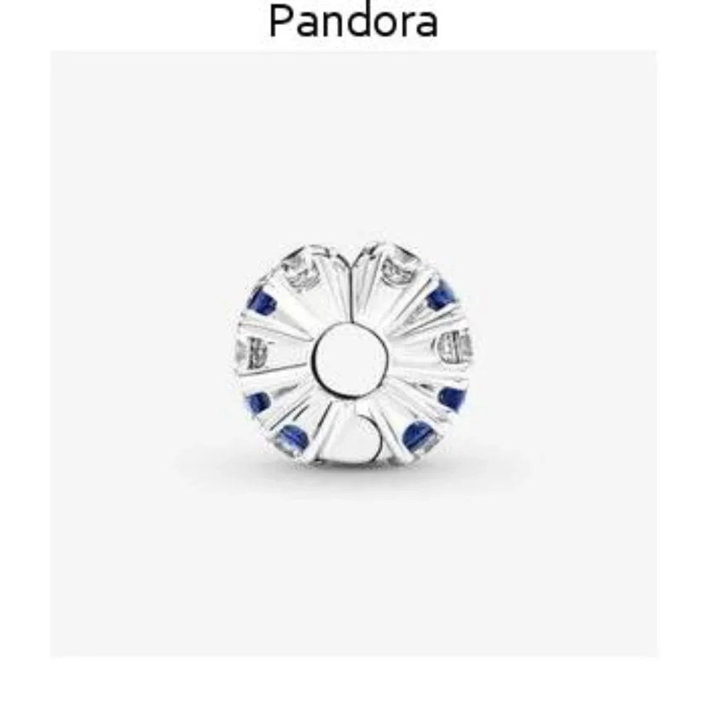 Pandora Clear & Blue Sparkling Clip Charm